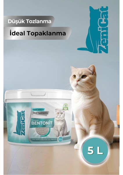 Kedi Kumu Ince Taneli Kokusuz Doğal Bentonit 5 Lt fiyatları