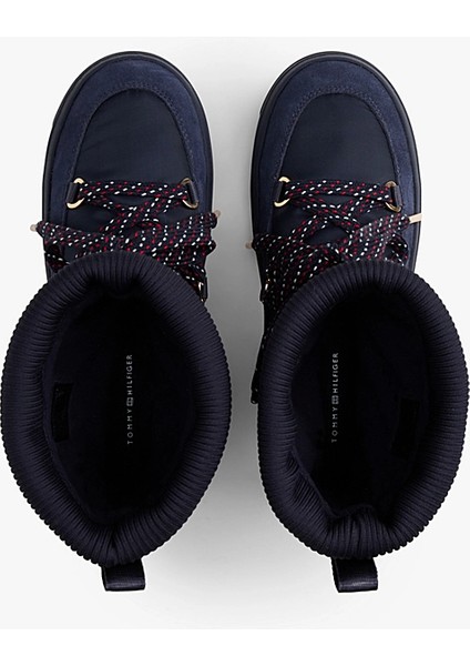 Tommytech Ikonik Şeritli Sıcak Kar Kadın Mavi Bot FW0FW09163DW6 fırsatları