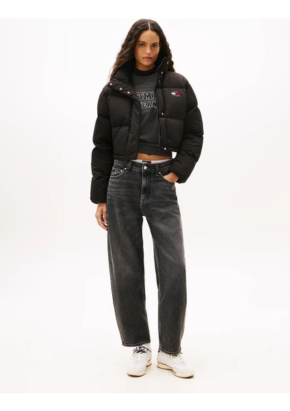 Tjw Alaska Grid Kısa Kuş Tüyü Kadın Siyah Ceket DW0DW21624BDS fiyatları