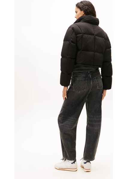 Tjw Alaska Grid Kısa Kuş Tüyü Kadın Siyah Ceket DW0DW21624BDS modelleri