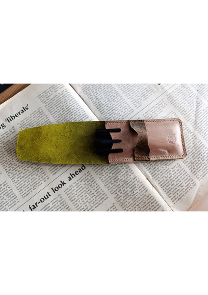 Crazy Gerçek Deri Özel Kalemleriniz Için Kalemlik ( 3*4 Kalem Için ) 28 cm \ 8 cm Büyük Boy NLU17 indirimleri