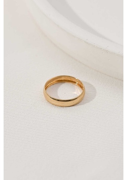 14 Ayar Altın 4mm Alyans Yüzük modelleri