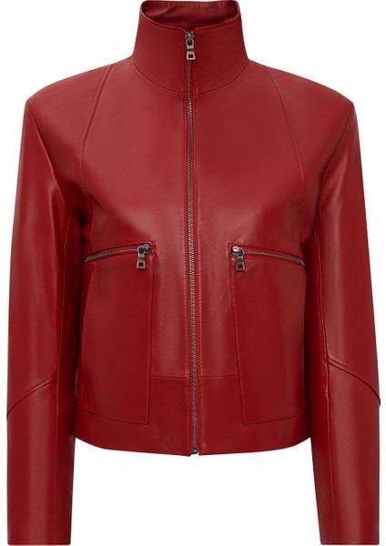 Dolores Kadın Kırmızı Devrik Yaka Oversize Deri Ceket 25WGE5611R3 fırsatları