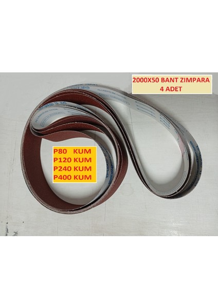 Sonsuz Bant Zımpara Yumuşak Bez 2000X50 4lü Karma Paket