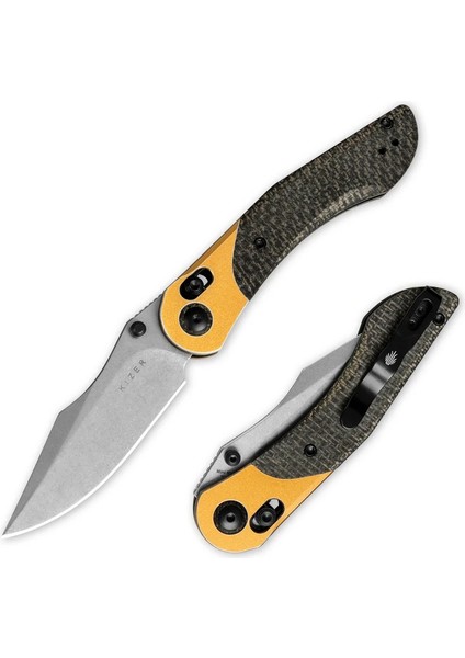 Mini Mystic | Nitro-V | Aluminum+Burlap Micarta | V3636A2