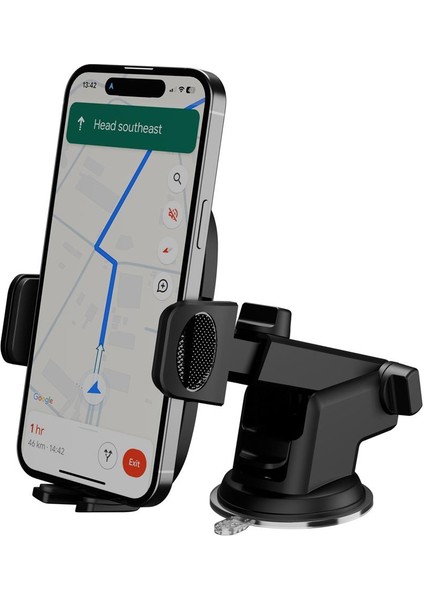 ADS-136 Universal Ayarlanabilir Siyah Araç Telefon Tutucu