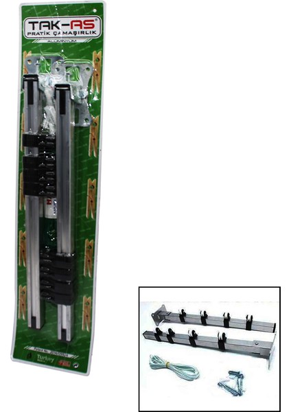 Katlanır Makaralı Pratik Çamaşır Askısı (5332)