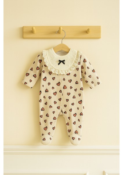 Kalp Baskılı Gövde Brode Fırfırlı Bandanalı Tulum fiyatları