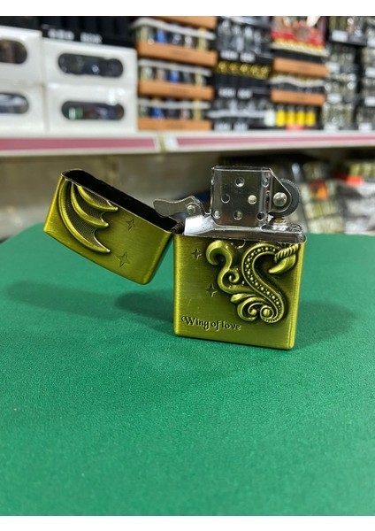 Kanat Figürlü Metal Benzinli Çakmak fiyatları