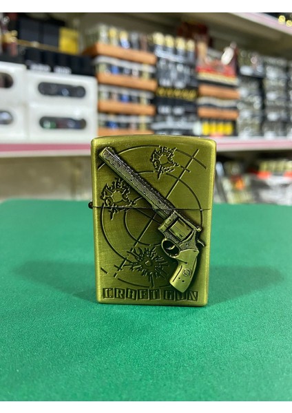 Tabanca Figürlü Metal Benzinli Çakmak
