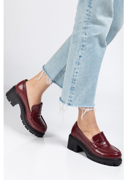 746-759 Bordo Yanki Yüksek Tabanlı Loafer Ayakkabı modelleri