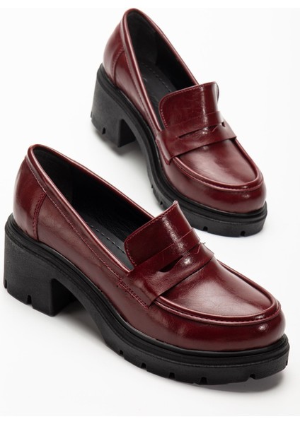 746-759 Bordo Yanki Yüksek Tabanlı Loafer Ayakkabı fırsatları
