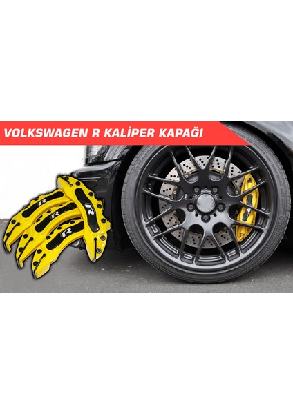 Sarı R 4'lü Kaliper Seti Yapıştırma Logolu fırsatları