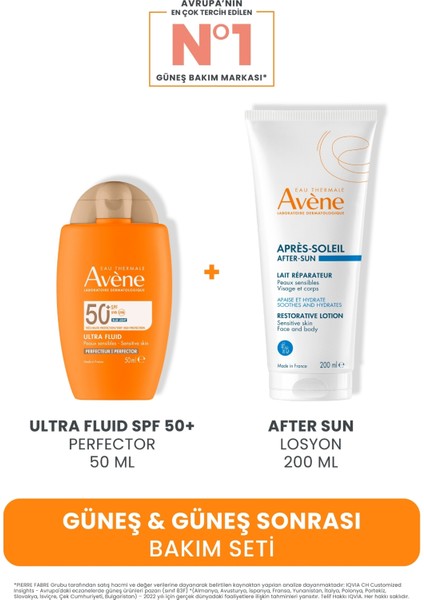Güneş & Güneş Sonrası Bakım Seti (Ultra Fluid Spf 50+ Perfector 50 ml + After Sun Losyon 200 Ml)