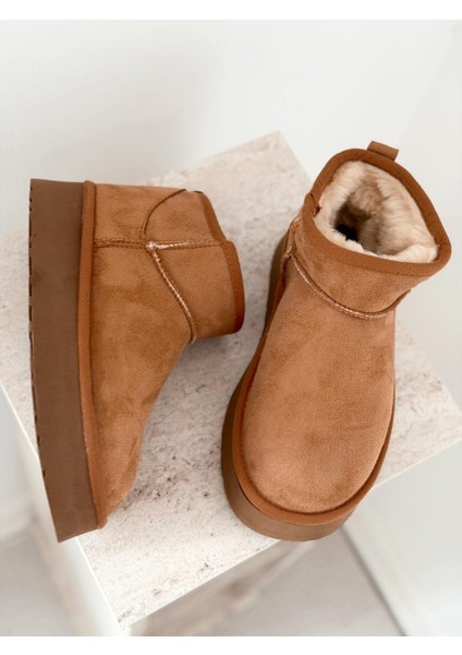 Leonar Kadın Içi Tüylü Bot Taba Süet modelleri