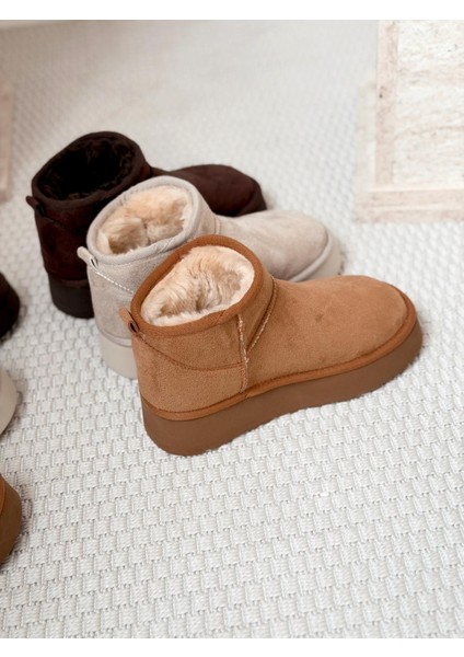 Leonar Kadın Içi Tüylü Bot Taba Süet indirimleri