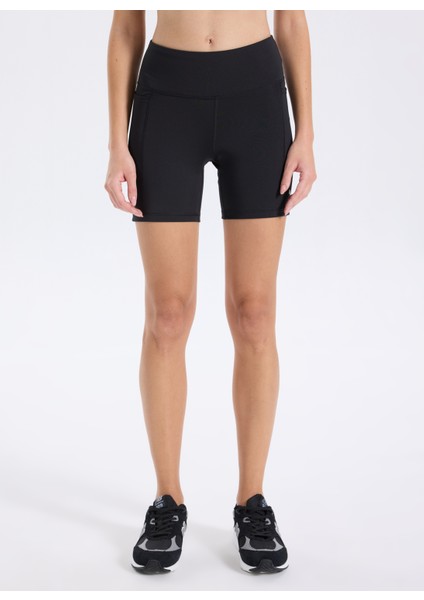68951601 Traınıng Hw Pocket Short T Siyah Lastikli Bel Slim Fit Düz Kadın Şort modelleri