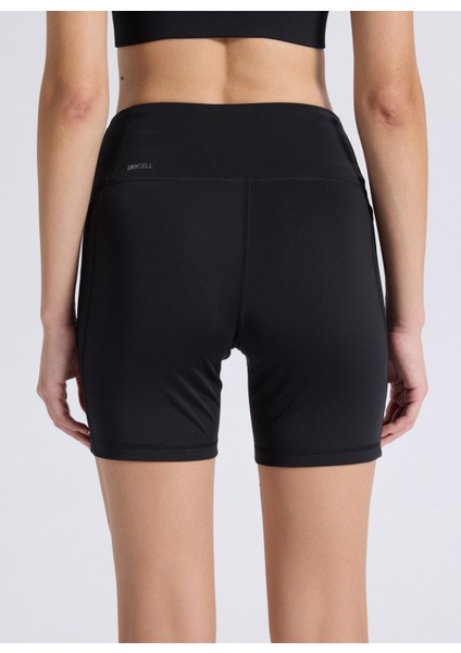 68951601 Traınıng Hw Pocket Short T Siyah Lastikli Bel Slim Fit Düz Kadın Şort indirimleri