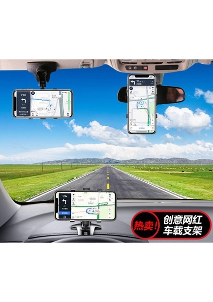 Telefon Tutucu 360 Derece Oynar Başlığı Olan Otomobil Göstergesi Üstüne Takılabilen