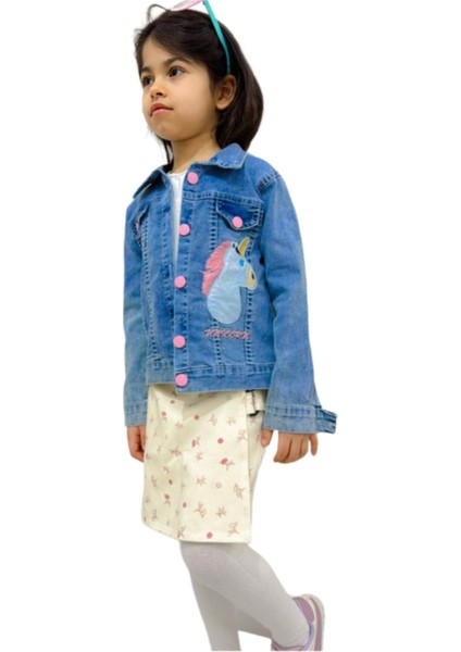 Kız Çocuk Kot Ceket 4/8 Yaş fırsatları