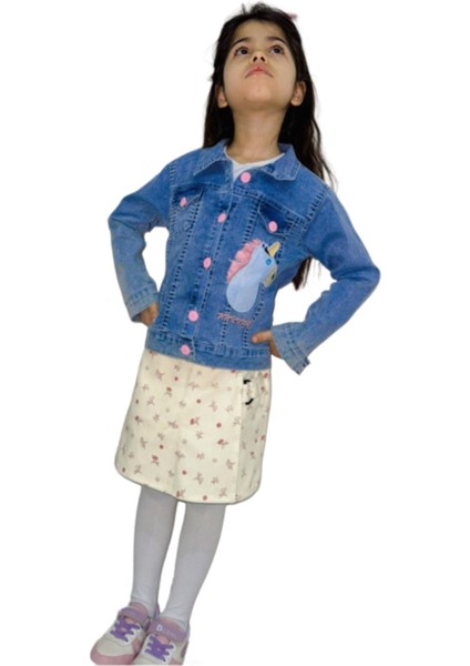 Kız Çocuk Kot Ceket 4/8 Yaş