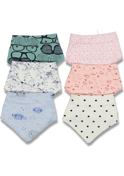 %100 Organik Pamuk Çıtçıtlı Müslin Bebek Fular & Salya Önlük 6 Adet fiyatları