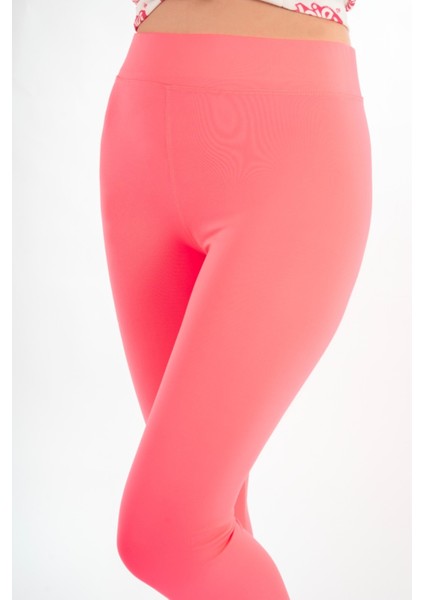 Kadın Dalgıç Kumaş Yüksek Bel Toparlayıcı Tayt Pantolon