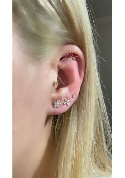 Ithal Yüksek Kalite 3'lü Çiçek Küpe modelleri