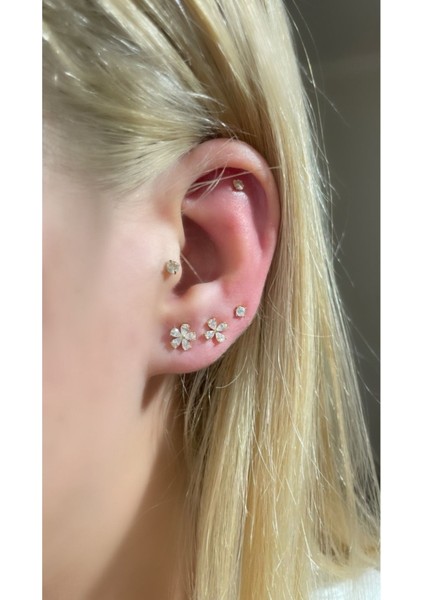 Ithal Yüksek Kalite 3'lü Çiçek Küpe fırsatları