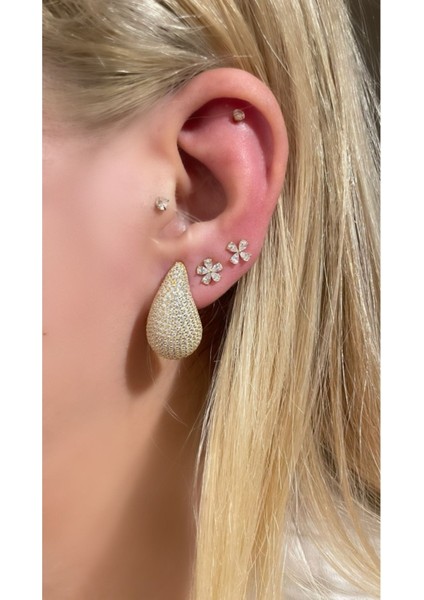 Ithal Yüksek Kalite 3'lü Çiçek Küpe indirimleri