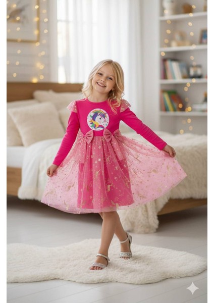 Unıcorn Elbisesi Parti Kıyafeti Dogum Günü ve Gösteri Elbisesi Kostümü fiyatları