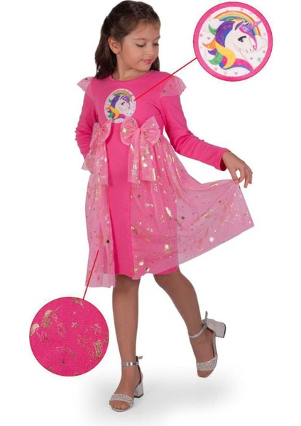 Unıcorn Elbisesi Parti Kıyafeti Dogum Günü ve Gösteri Elbisesi Kostümü modelleri