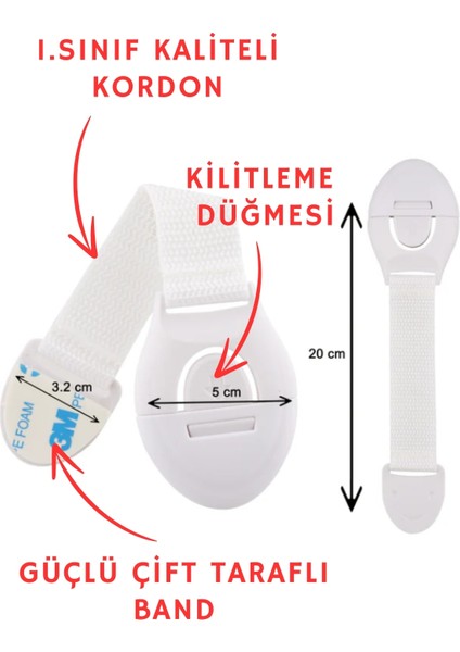 10 Adet Çocuk Bebek Çekmece Dolap Beyaz Eşya Güvenlik Emniyet Koruma Kilidi - Çok Amaçlı Kilit modelleri