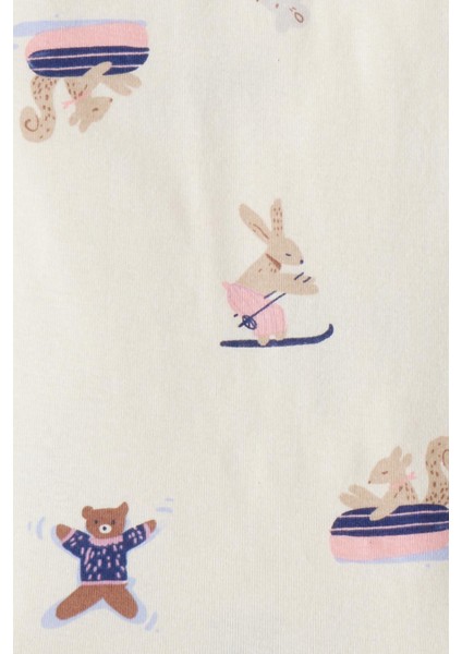 Kız Bebek Ekru Pijama Set modelleri