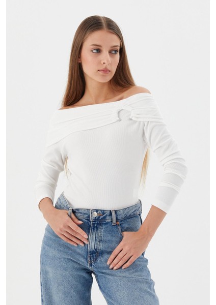 Madonna Yaka Bluz Ekru fiyatları