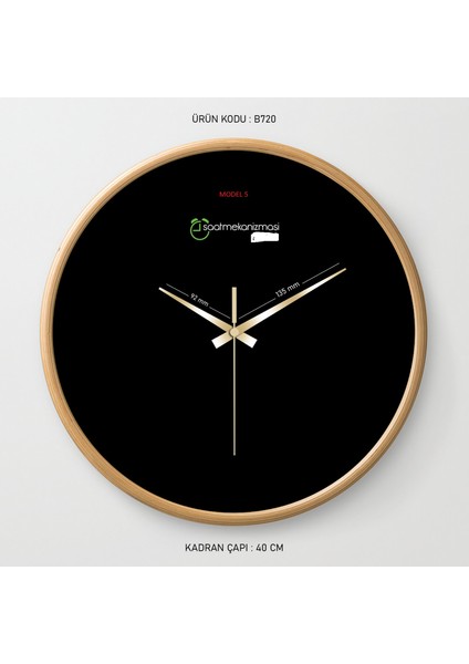 Duvar Saat Mekanizması, Saat Motoru Sessiz Çalışır 14 mm Şaft, Akrep-Yelkovan-Saniye-(Askılı) modelleri