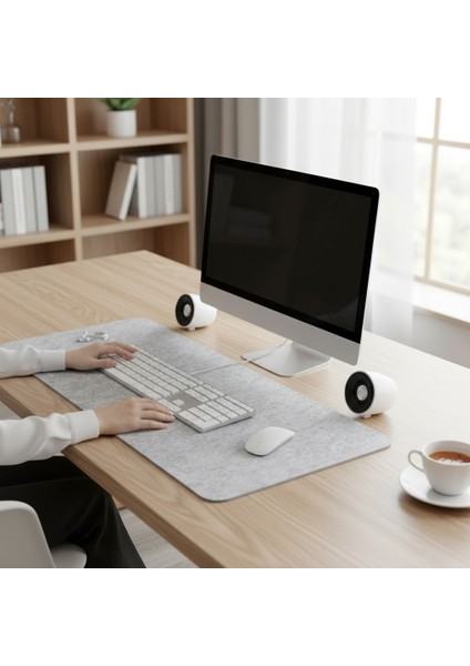Mouse Pad Masa Koruyucu Büyük Keçe Oyuncu Matı 3mm Açık Gri Renk fiyatları