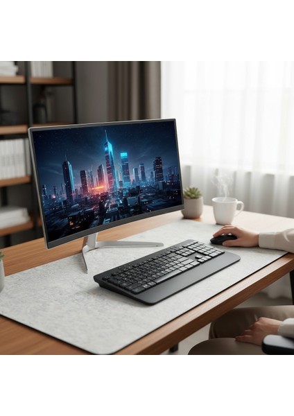 Mouse Pad Masa Koruyucu Büyük Keçe Oyuncu Matı 3mm Açık Gri Renk fırsatları