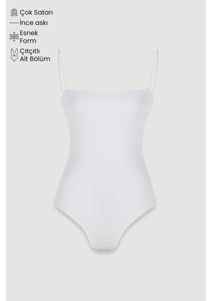 Çıtçıtlı Ince Askılı Bodysuit Ekru fiyatları