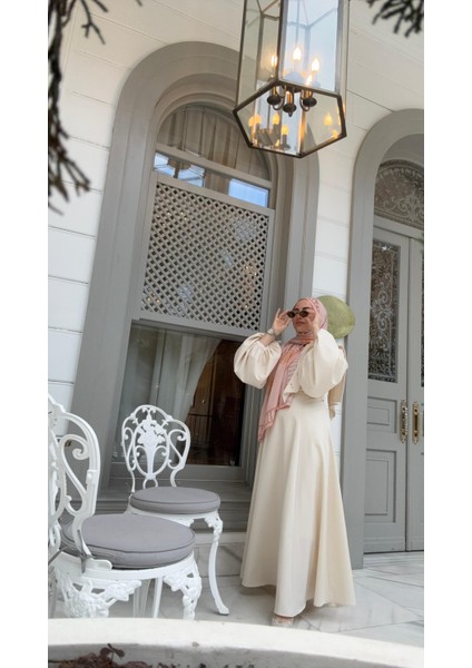 Taş Işlemeli Balon Kollu Elbise Taş fırsatları