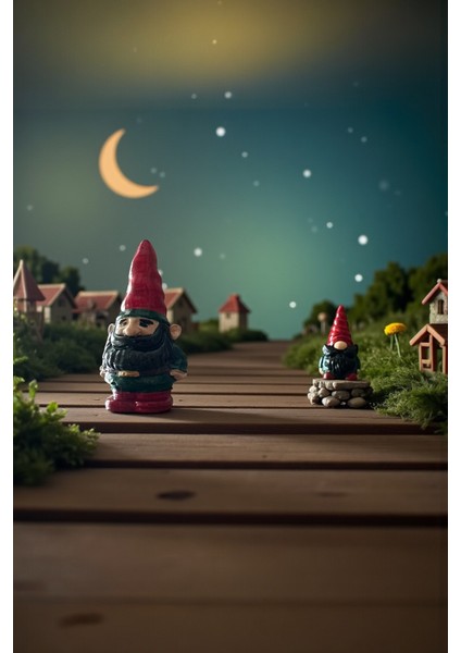 Dekoratif Seramik Yılbaşı El Yapımı Cüce Ev Ofis Bahçe Dekoru, Sevimli Biblo Süs Eşyası fiyatları