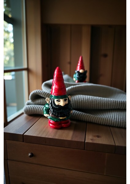 Dekoratif Seramik Yılbaşı El Yapımı Cüce Ev Ofis Bahçe Dekoru, Sevimli Biblo Süs Eşyası indirimleri