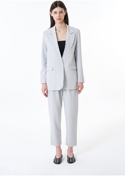 Blazer Ceket Açık Gri