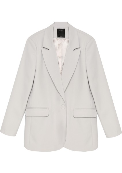 Blazer Ceket Açık Gri