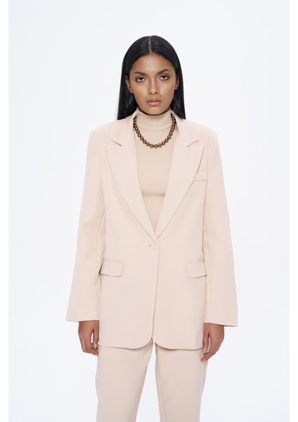 Blazer Ceket Bej