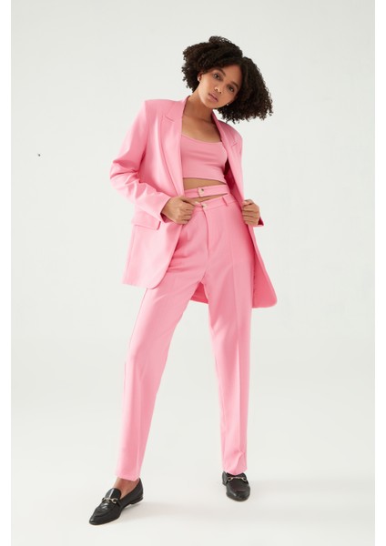 Blazer Ceket Şeker Pembe
