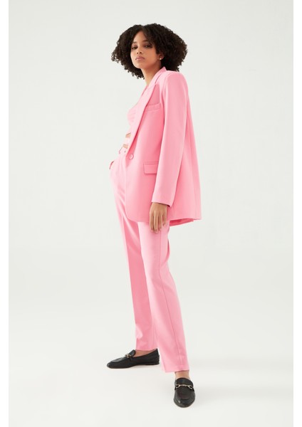 Blazer Ceket Şeker Pembe