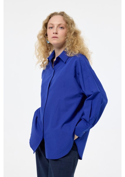 Oversize Basic Gömlek Sax