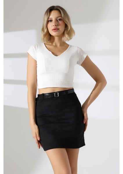 Mini Süet Etek Kemerli fiyatları