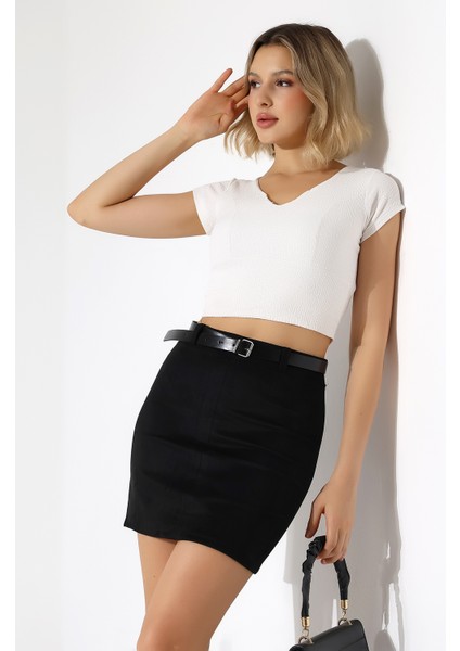 Mini Süet Etek Kemerli fırsatları